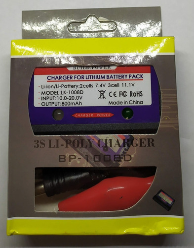 Imagen 4 de 4 de Cargador Lipo De 7.4v Y 11.1v Helicoptero Auto Dron Avion