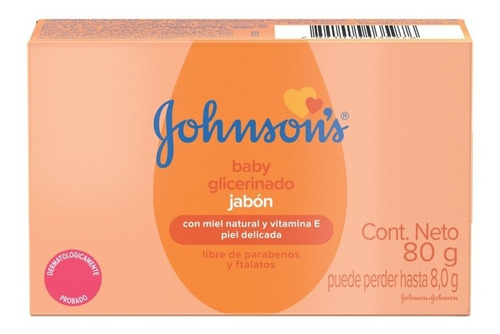 Jabón Johnson's Baby De Glicerina 80g (bultox12)