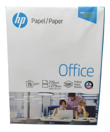 Papel Carta Hp Base 20 Por Resma Letter 8 1/2 X 11in 75g