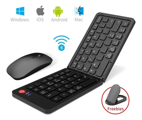 Portátil Dos Plegables Inalámbrico Bluetooth Teclado + Ratón