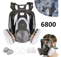 Comprar Mascara Gas Full Face 6800 Incluir Filtros Para Trabajos Agrícolas, Pintura, Gases Orgánicos, Etc.diseño De Silicona, Cómodo De Llevar, Seguro Y Firme.