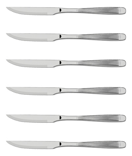 Cuchillo P/ Asado Tramontina Athenas Acero Inox. X6 Unid. Color Acero Inoxidable