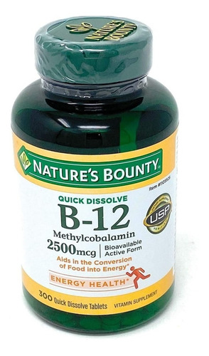 Vitamina B12 2500mcg 300tab