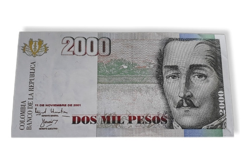 Colombia 2000 Pesos 11 De Noviembre 2001 Excelente Estado