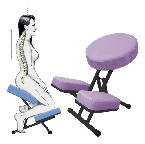 Cadeira Ergonômica De Joelho Postural - Kneeling Chair Black