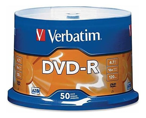 Cds Grabables Verbatim Dvd-r 4.7gb 16x Azo Disco De Soporte 