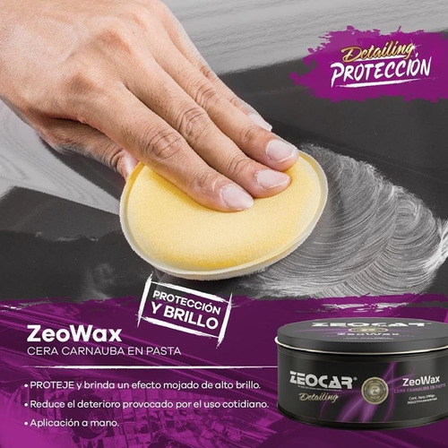 Imagen 3 de 5 de Cera Carnauba 290g Zeocar Zeowax (tratamiento Acrílico)