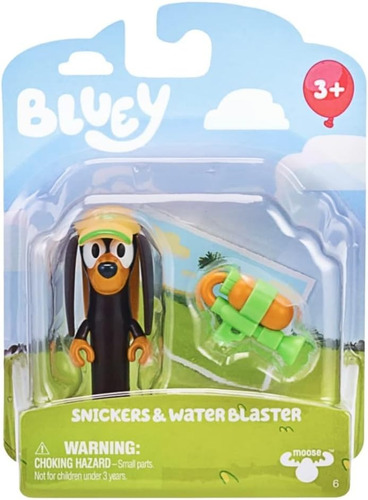 Bluey Muñeco Snickers Y Water Blaster Moose - Premium