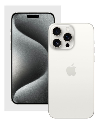 Apple iPhone 15 Pro 256 Gb Blanco Esim Con Caja Original Y Batería 100% (Reacondicionado)