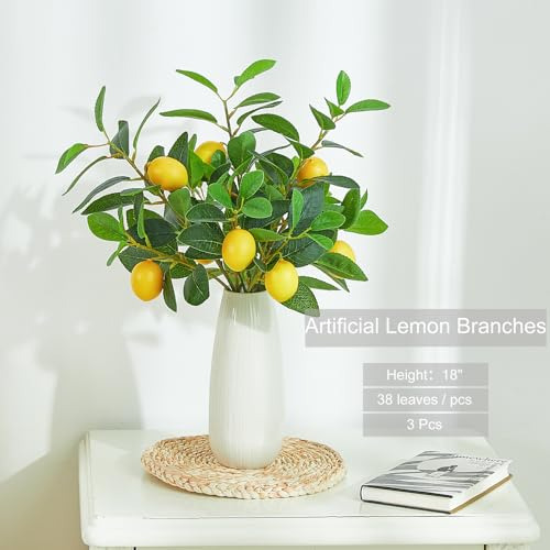 Ramas De Árbol De Limones Artificial - Tallos De Vegetación
