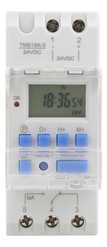 Temporizador De 7 Días Tm919a-3 24v Dc 16a Lcd Programable