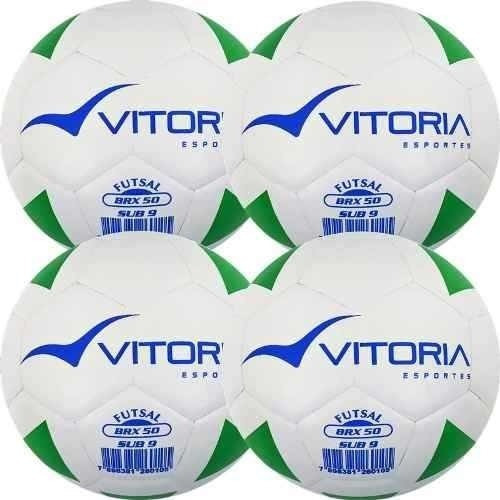 Kit 4 Bola Futsal Vitoria Brx Max 50 Sub 9 Pré Mirim Oferta