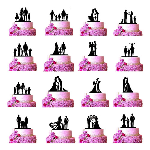 Cake Topper Adorno Torta - Casamiento Familia Personalizado