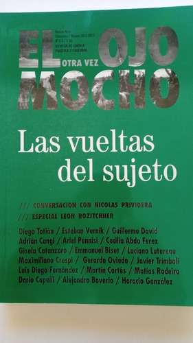 Revista El Ojo Mocho Otra Vez Nº2-3 Setiembre 2012 Sin Uso