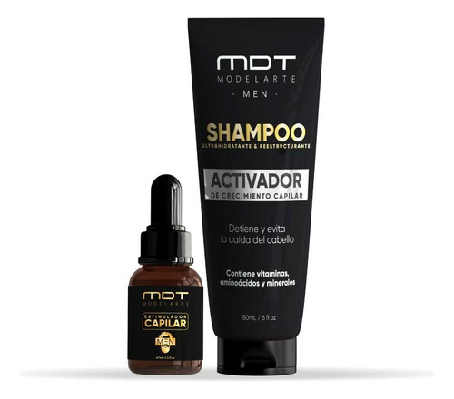 Kit Crecimiento Capilar Y Barba: Estimulador Capilar y Shampoo Activador