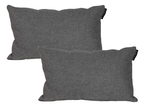 2 Cojines Riñoneras Rectangular Dicasa Rivo Delta Gris