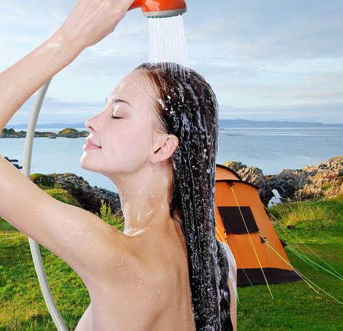Ducha Exterior Portátil Ivation, Funciona Con Pilas, Compact