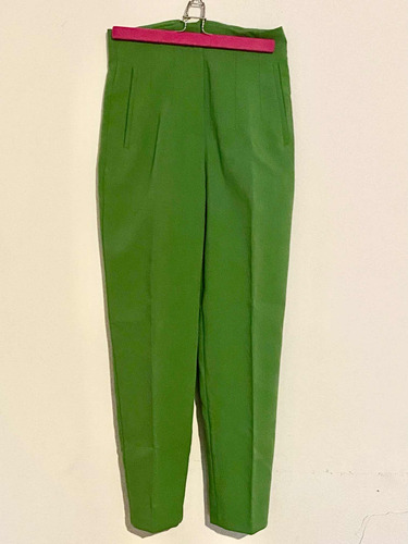 Pantalón Zara Tiro Alto Verde