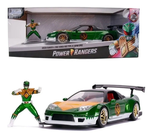 Honda Nsx Type R 2002 Power Rangers Verde Jada 1:24