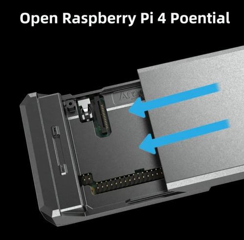Case Argon 1 Neo Para Raspberry Pi 4 B Refrigeração Passiva (Usado)