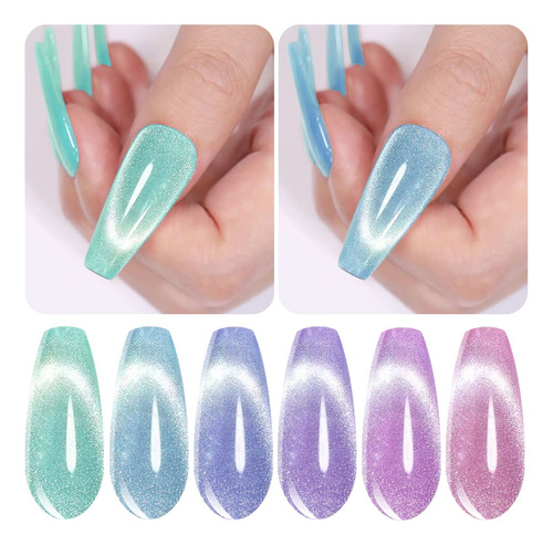 Vishine Galaxy Cat Eye - Juego De Esmalte De Uñas De Gel Con