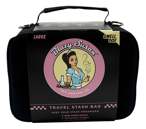 Stash Bag A Prueba De Olor Blazy Susan Negro Lisa Negro
