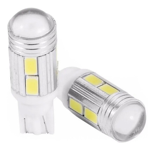 Lamparas Led T10 De 10 Smd Cob 5730 Con Lupa 2 Unidades