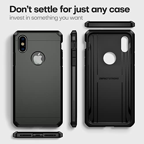 Funda Para iPhone X iPhone XS Negro Dual Layer