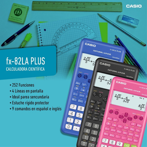 Imagen 6 de 6 de Calculadora Cientifica Casio Fx-82 La Plus Pk 2, 252 Funcion