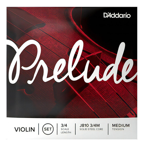 Daddario J810 3/4m Juego Cuerdas Para Violín 3/4 Tensión M