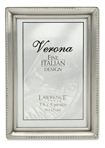 Lawrence Frames 11535 Antique Pewter Picture Frame, Beaded