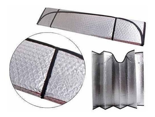 Imagen 3 de 6 de Cortina Parasol Metalizada Plegable Parabrisa Auto 1.30 X 60