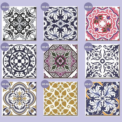 Imagem 9 de 10 de Kit 10 Adesivos Azulejo Português Hidráulico 30x30 Cm Novos!