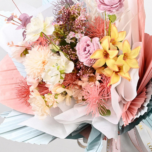 2 Surtido De Papel De Regalo Floral Premium Para 30cmx30cm