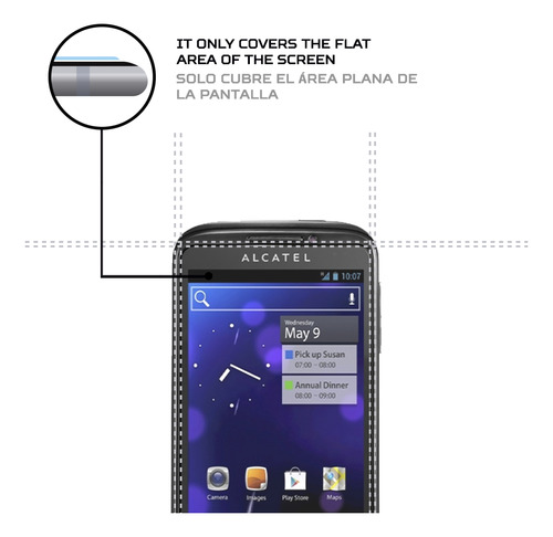 Protector Mica Pantalla Para Alcatel Ot-993d