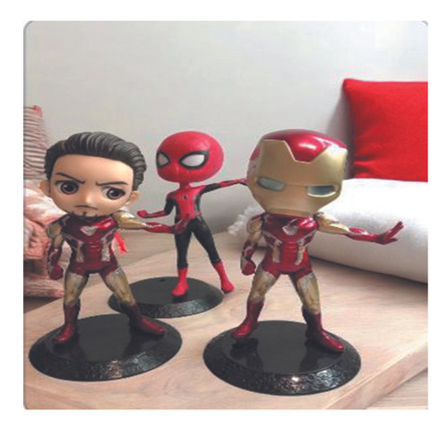 Figura Marvel Spiederman Araña Iron Man Tony Stark Coleccion (Usado)
