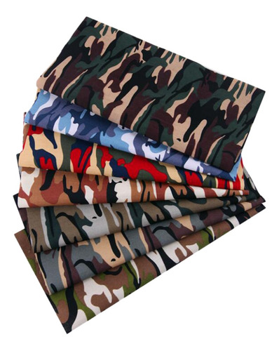 7pcs Paquete De Tela De Algodón - Telas De Camuflaje De