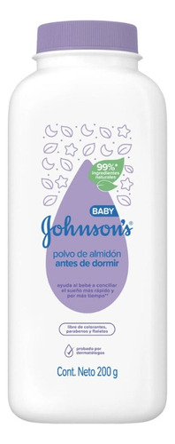 Polvo De Almidon Johnsons Antes De Dormir Lila X200g