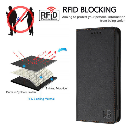 Funda De Piel Tipo Cartera Para Samsung Galaxy S8, Con Funci