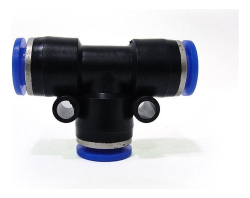 Tee União Reta Igual Emenda Pneumática 8mm X 1/4