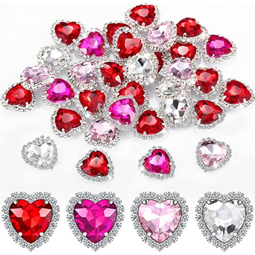 28 Abalorios En Forma De Corazón Para Uñas, Diamantes De Imi