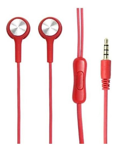 Audífonos Alámbricos Ghia Jack 3.5mm1.2 Mts 3mw De Potencia Color Rojo Modelo GAC-171