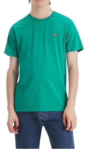 Remera Levis Verde Botella Hombre Logo Chico Original!