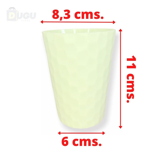 Imagen 3 de 9 de Set De 12 Vasos Plásticos Reutilizables De Colores Pastel