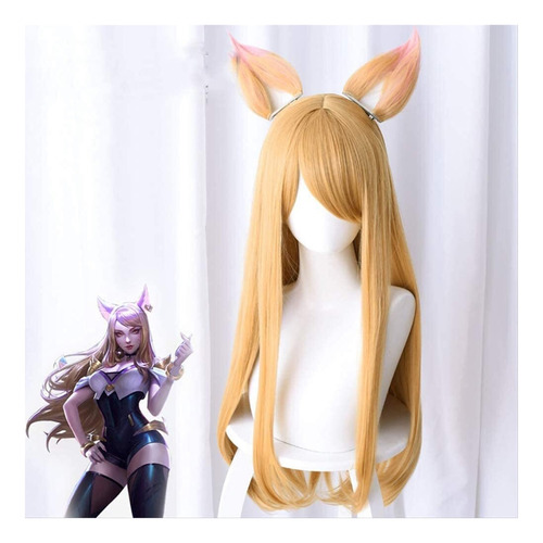 K/da Kda Equipo De Mujeres Lol Atan Pelo Largo + Oreja