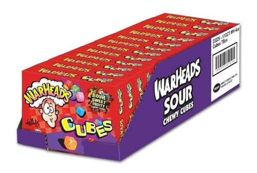 Dulces Americanos Importados Warheads® Chewy Cubes X 12