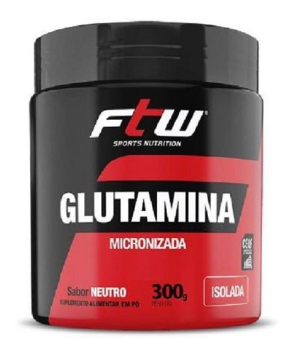 Glutamina Micronizada Isolada 300g Sabor Neutro - Ftw