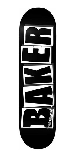 Baker Brand Logo Deck-8.0 Negro Blanco Tabla Skate