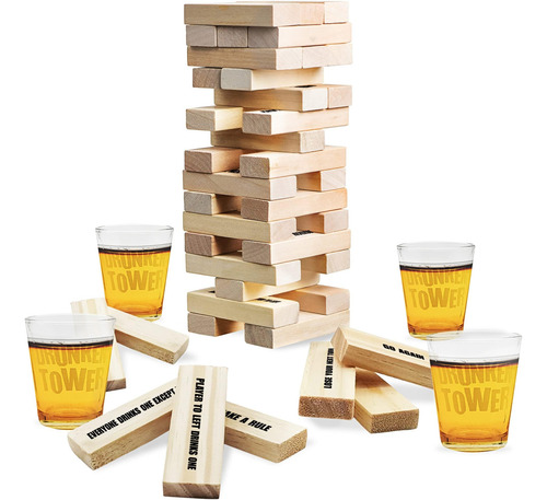 Artcreativity Torre Tumbling: Juego De Beber Para 4