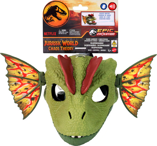 Máscara De Juego De Rol Mattel Jurassic World Dilophosaurus